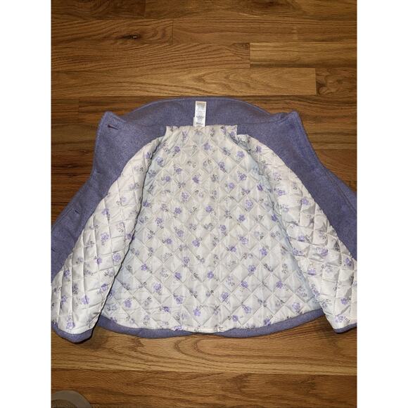 Little Me Little Girls Peacoat 2T 24 Month Lavender Wool Blend Jacket Swing Coat - Picture 5 of 8